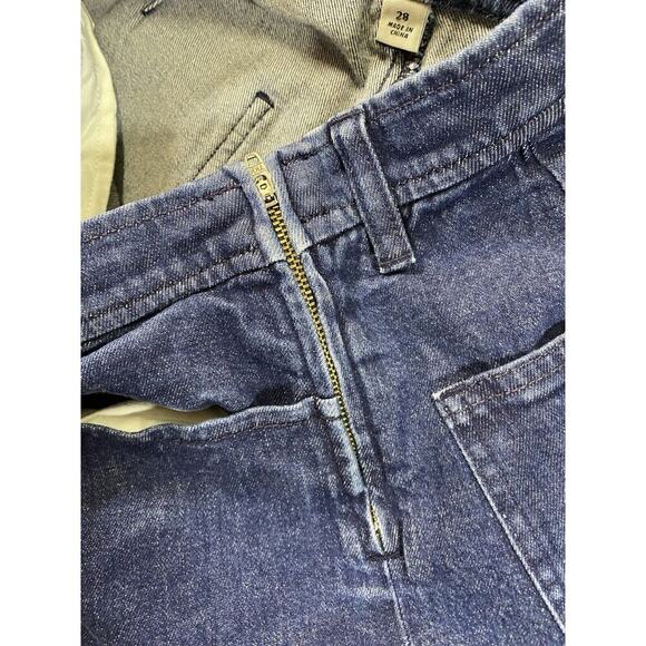 J Crew Pants Womens Size 28 Blue Wide Leg Crop Side Zipper - Picture 12 of 13